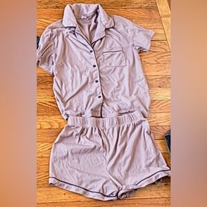 Fashion Nova Taupe Pajama Set